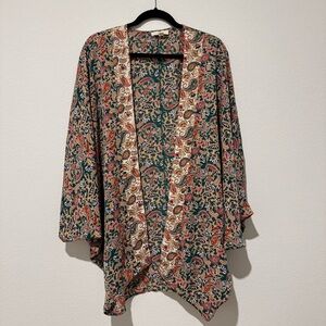 Entro Multicolor Floral Kimono Cardigan